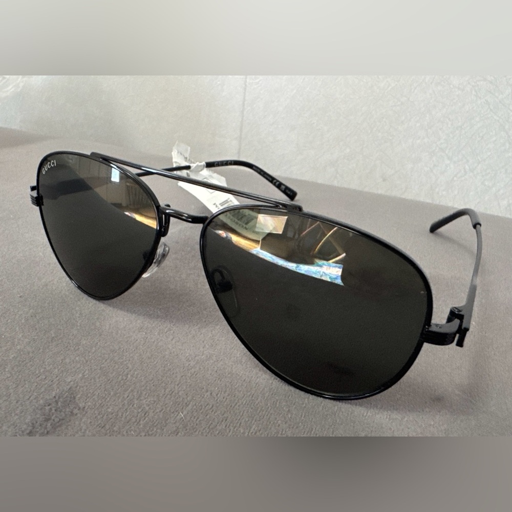 New   Gucci GG1874S 001 57mm Pilot Sunglasses.$545